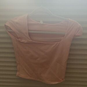Garage Portia square neck top in light pink